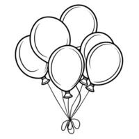 verheffen uw ontwerpen met een charmant ballon schets icoon vector. vector
