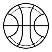 strak basketbal schets icoon, perfect voor sport-thema ontwerpen. vector