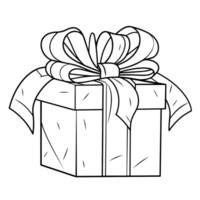 charmant geschenk doos schets icoon in vector formaat voor feestelijk ontwerpen.