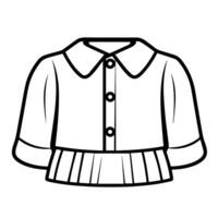 verheffen ontwerpen met een chique blouse schets icoon vector, ideaal voor veelzijdig en modieus toepassingen. vector