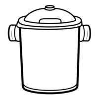 minimalistische vector schets van een recycle bak icoon voor veelzijdig gebruiken.