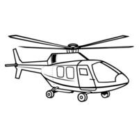 strak helikopter schets icoon in vector formaat voor luchtvaart ontwerpen.