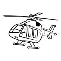 strak helikopter schets icoon in vector formaat voor luchtvaart ontwerpen.