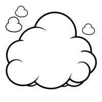 schoon vector schets van een wolk icoon voor veelzijdig toepassingen.