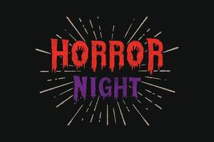 halloween t-shirt ontwerp horror nacht vector