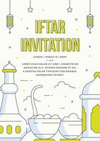 Ramadan kareem Islamitisch poster folder achtergrond. Ramadhan vlak ontwerp voor banier en sociaal media vector