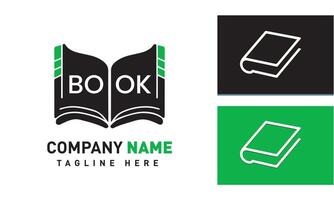 ai gegenereerd boek logo ontwerp icoon vector sjabloon