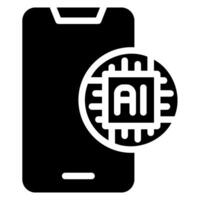 smartphone glyph-pictogram vector