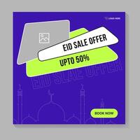 eid mubarak verkoop aanbod banier voor sociaal media na, festival groot aanbod banier ontwerp, ten volle bewerkbare vector eps 10 het dossier formaat