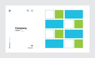 creatief bedrijf landen bladzijde ontwerp met meerdere gekleurde vormen vector