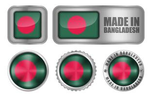 gemaakt in Bangladesh zegel insigne of sticker ontwerp illustratie vector