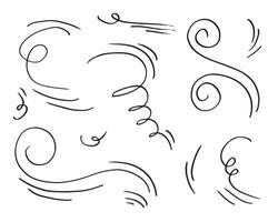 tekening wind illustratie vector hand- getrokken stijl geïsoleerd Aan wit achtergrond.