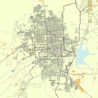 stad kaart van hermosillo sonora Mexico vector