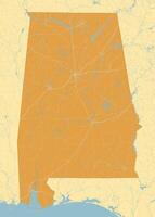 Alabama kaart kunst vector illustratie