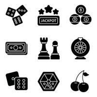 casino pictogrammen instellen vector