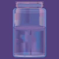3d realistisch glas fles vaas vector illustratie
