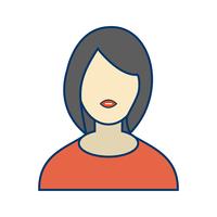 Vrouwelijke avatar pictogram vectorillustratie vector