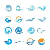 Golf logo. grafisch symbolen van oceaan of vloeiende zee water gestileerde voor bedrijf identiteit vector. illustratie water Golf logo voor bedrijf embleem bedrijf vector