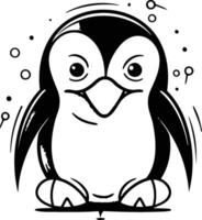 schattig pinguïn. vector illustratie van een tekenfilm pinguïn.