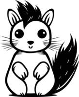 schattig tekenfilm eekhoorn. vector illustratie geïsoleerd Aan een wit achtergrond.