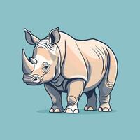 neushoorn tekenfilm illustratie klem kunst vector ontwerp