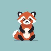 rood panda tekenfilm illustratie klem kunst vector ontwerp