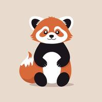 rood panda tekenfilm illustratie klem kunst vector ontwerp