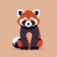 rood panda tekenfilm illustratie klem kunst vector ontwerp