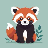 rood panda tekenfilm illustratie klem kunst vector ontwerp