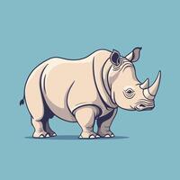 ai gegenereerd neushoorn tekenfilm illustratie klem kunst vector ontwerp