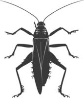 ai gegenereerd silhouet krekel insect dier zwart kleur enkel en alleen vector