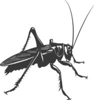 ai gegenereerd silhouet krekel insect dier zwart kleur enkel en alleen vector