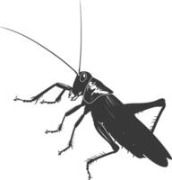 ai gegenereerd silhouet krekel insect dier zwart kleur enkel en alleen vector