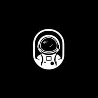 astronaut - minimalistische en vlak logo - vector illustratie