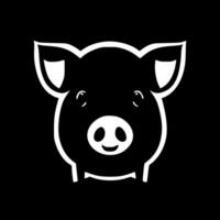 varken, zwart en wit vector illustratie