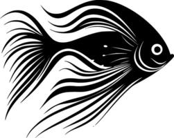 maanvissen, minimalistische en gemakkelijk silhouet - vector illustratie
