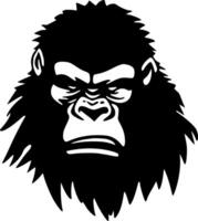 gorilla, minimalistische en gemakkelijk silhouet - vector illustratie