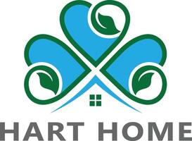 huis logo en hert vector