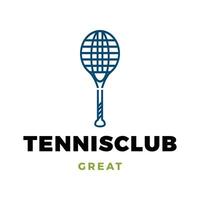 tennis club icoon logo ontwerp sjabloon vector