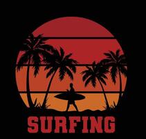 Californië surfing t-shirt ontwerp vector