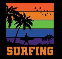 Californië surfing t-shirt ontwerp vector