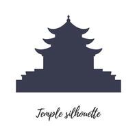 kerken illustraties. Aziatisch tempel. vector silhouetten illustraties Aan een wit achtergrond.