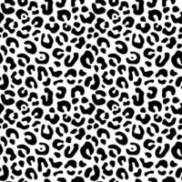 luipaard huid naadloos patroon. monochroom patroon, geïsoleerd vector illustratie