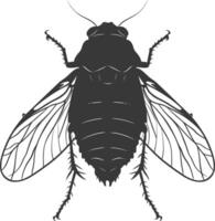 ai gegenereerd silhouet cicade insect dier zwart kleur enkel en alleen vector