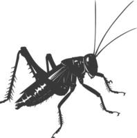 ai gegenereerd silhouet krekel insect dier zwart kleur enkel en alleen vector