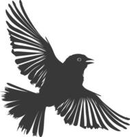 ai gegenereerd silhouet huis mus vogel dier vlieg zwart kleur enkel en alleen vector