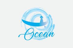 oceaan aquarel t-shirt sublimatie vector