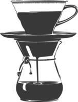 ai gegenereerd silhouet Vietnam druppelen koffie klaar naar drinken zwart kleur enkel en alleen vector