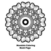 gemakkelijk stijl mandala kleur boek ontwerp vector