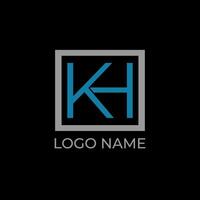 kh eerste monogram logo ontwerp vector